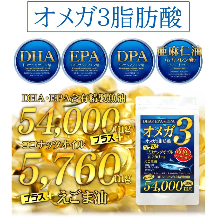 オメガ3 ココナッツオイル DHA EPA DPA サプリメント【送料無料】(約6ヵ月分/180粒) :omega54000:ビーティー - 通販 - Yahoo!ショッピング オメガ3 ココナッツオイル DHA EPA DPA サプリメント【送料無料】(約6ヵ月分/180粒) :omega54000:ビーティー - 通販 - Yahoo!ショッピング