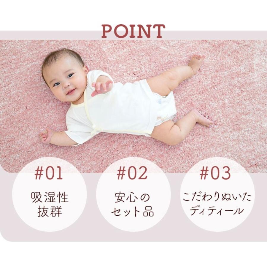 白・黄 3枚セット ベビー肌着 短肌着 綿100% フライス素材 新生児 赤ちゃんインナー 吸湿性抜群 50cm |  | 01