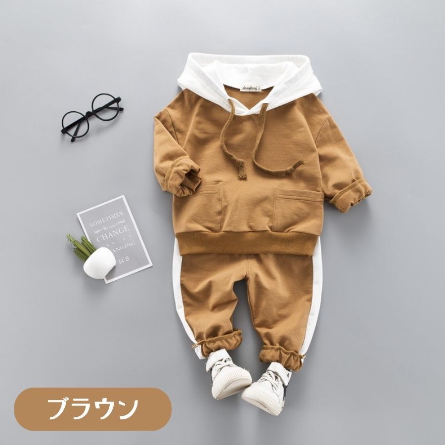 長袖パーカー スウェットパンツ 上下セット 長袖 男の子 韓国子供服 秋 冬 春 セットアップ ボーイズ スエット 80cm 90cm 100cm 110cm | ブランド登録なし | 01