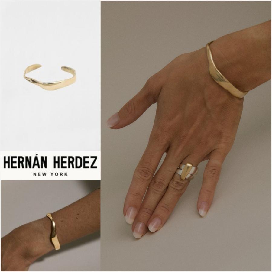 【Hernan Herdez】melted cuff bracelet 18k plated brass ブレスレット エルナンエルデス | 
