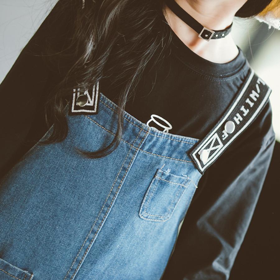 オーバーオール デニムセットアップ サロペットTシャツセット 女の子 