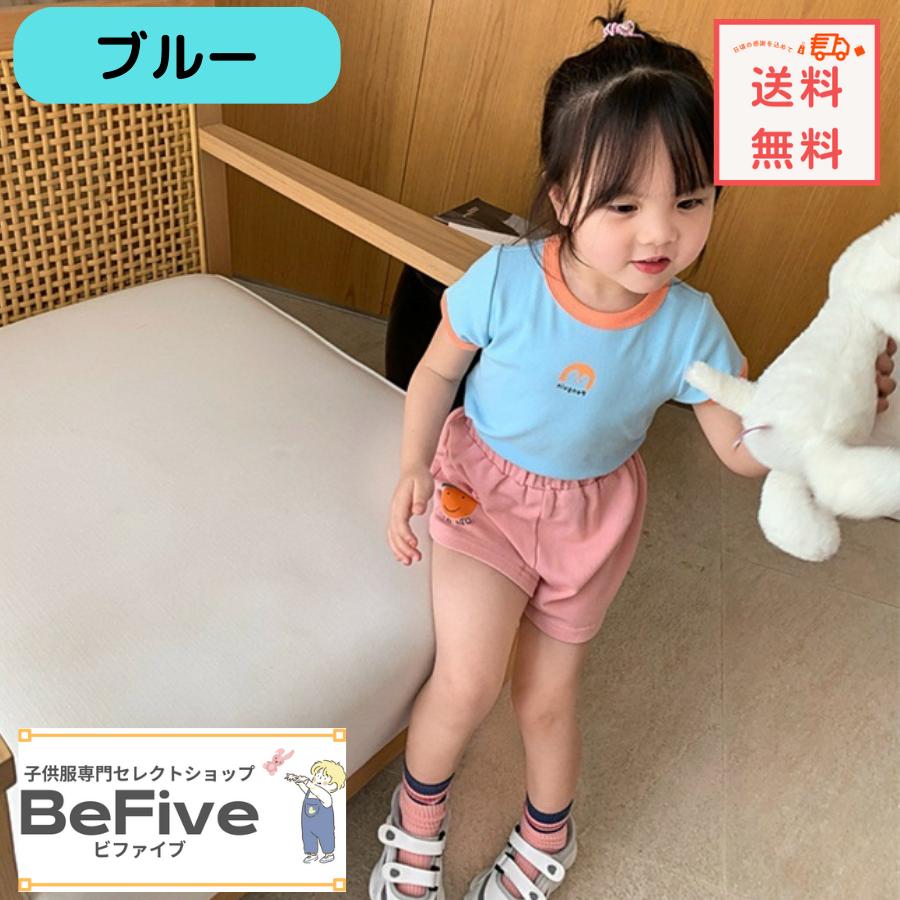 全8色 ツートンカラー コットン 半袖Tシャツ カットソー カジュアル 韓国子供服 女の子 男の子 キッズ ジュニア 90cm 100cm 110cm 120cm 130cm | ブランド登録なし | 01