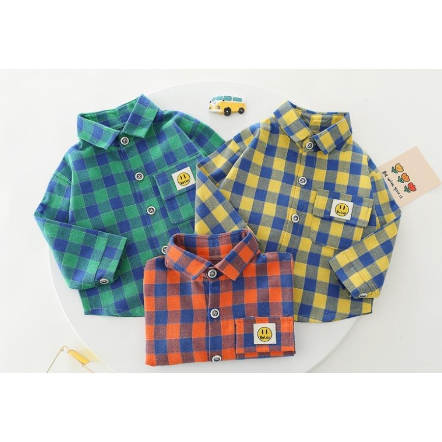 3点セット チェック柄 長袖ボタンシャツ デニムパンツ 長袖Tシャツ 上下セット ジーパン セットアップ 韓国子供服 男の子 | ブランド登録なし | 04