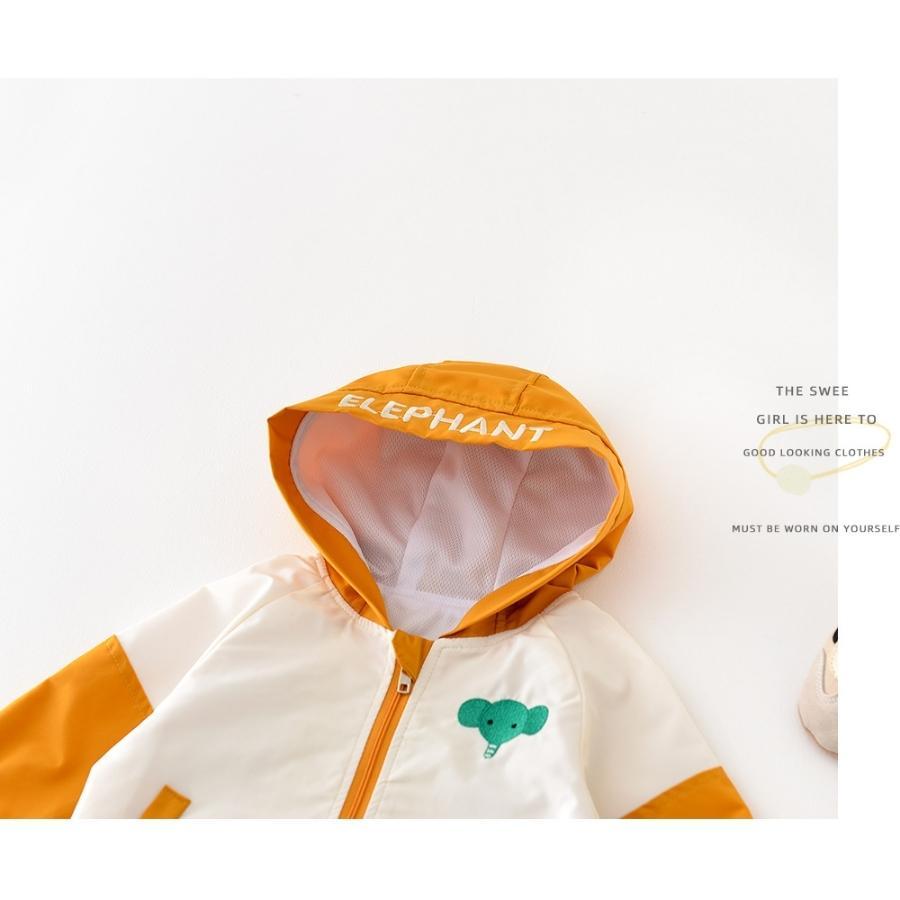 ぞうさん ウインドブレーカー マウンテンパーカー フード付き 長袖 ジャケット 羽織り ライトアウター 男の子 韓国子供服 73cm 80cm 90cm 100cm 110cm | ブランド登録なし | 05