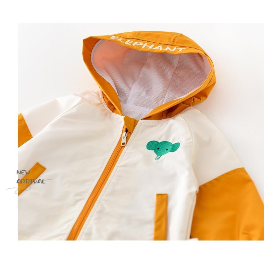 ぞうさん ウインドブレーカー マウンテンパーカー フード付き 長袖 ジャケット 羽織り ライトアウター 男の子 韓国子供服 73cm 80cm 90cm 100cm 110cm | ブランド登録なし | 06