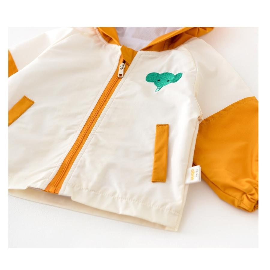 ぞうさん ウインドブレーカー マウンテンパーカー フード付き 長袖 ジャケット 羽織り ライトアウター 男の子 韓国子供服 73cm 80cm 90cm 100cm 110cm | ブランド登録なし | 07