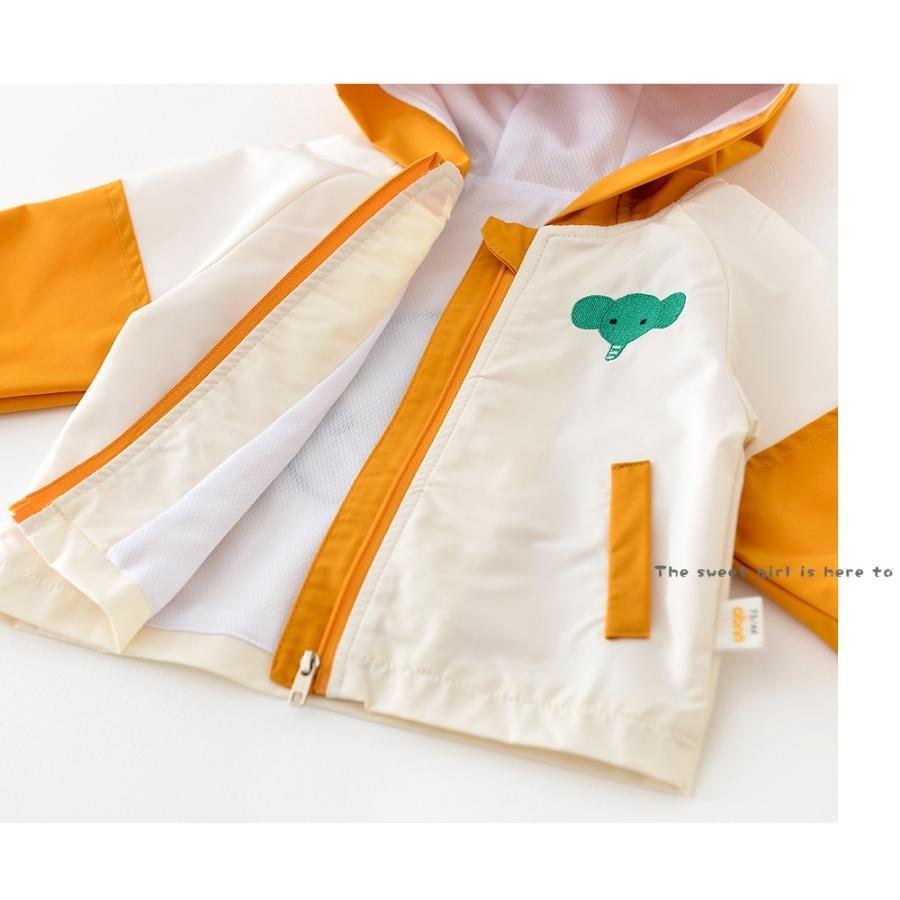 ぞうさん ウインドブレーカー マウンテンパーカー フード付き 長袖 ジャケット 羽織り ライトアウター 男の子 韓国子供服 73cm 80cm 90cm 100cm 110cm | ブランド登録なし | 09