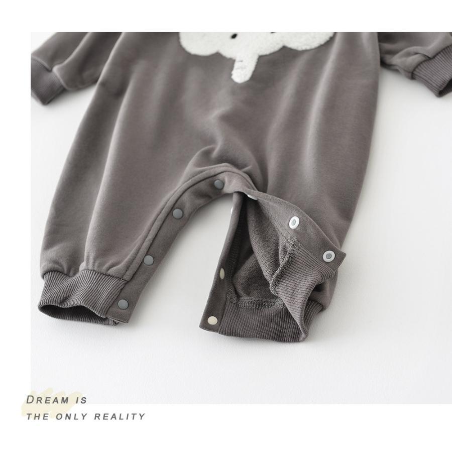 ゾウさん柄 ベビー服 長袖 長ズボン ロンパース ボタン カバーオール やわらか素材 ぞうさん柄 韓国子供服 66cm 73cm 80cm 90cm |  | 07