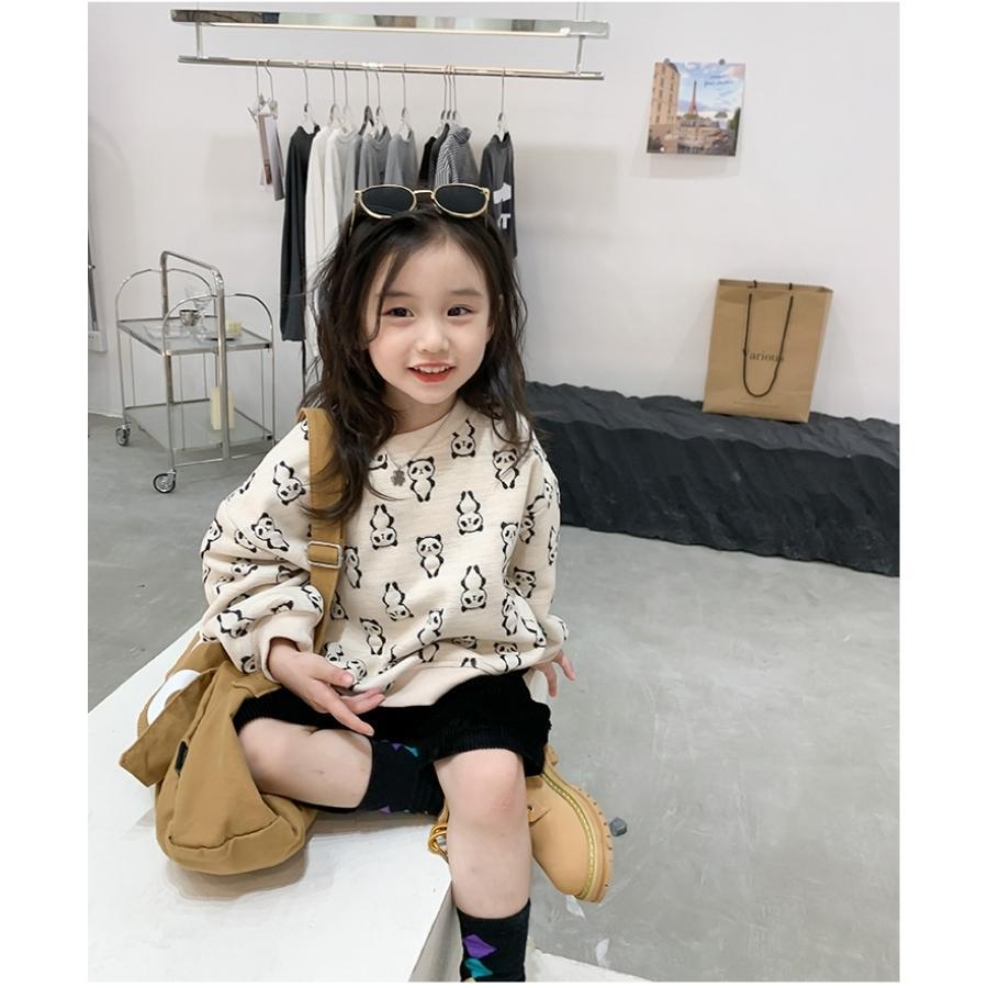 パンダ柄 刺繍 長袖 トレーナー スウェット 春 秋 冬 韓国子供服 女の子 ガールズ 80cm 90cm 100cm 110cm 120cm |  | 05