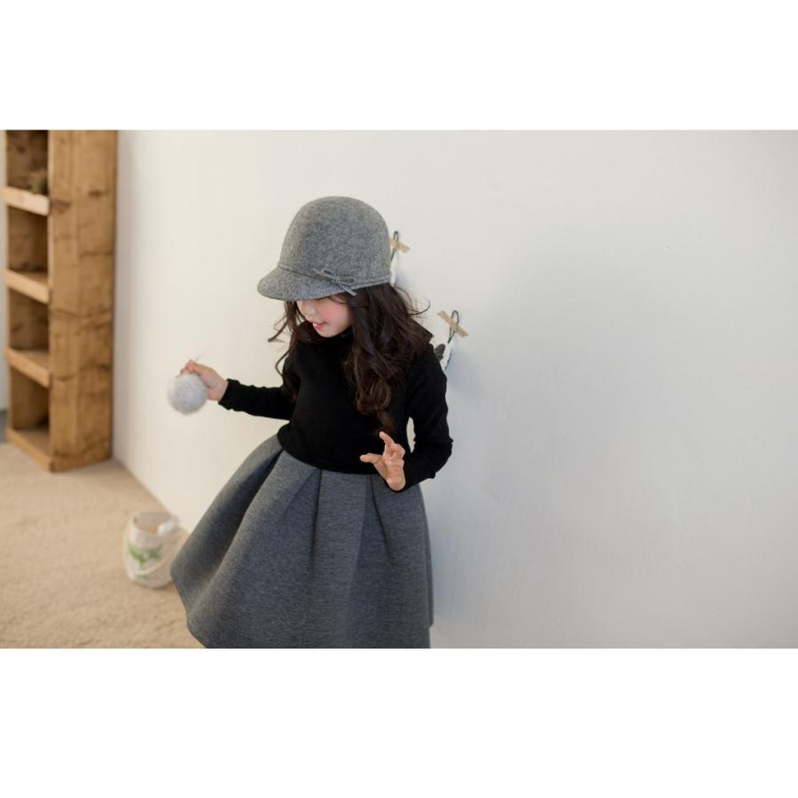 モノトーン ツートンカラー ビッグリボン ワンピース チュニック Aライン キッズ ジュニア 韓国子供服 女の子 ガールズ 100cm-160cm |  | 08