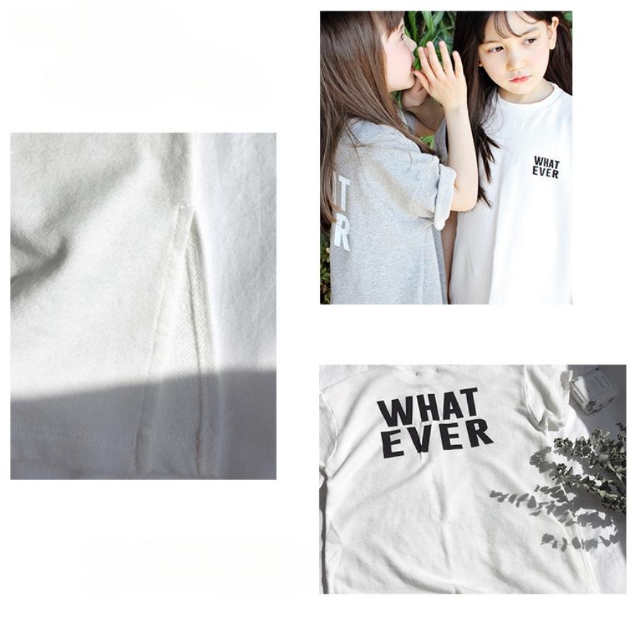 Tシャツ ワンピース キッズ ロング丈 半袖 女の子 子供用 ホワイト グレー かわいい 90cm 100cm 110cm 120cm 130cm 140cm 150cm |  | 04