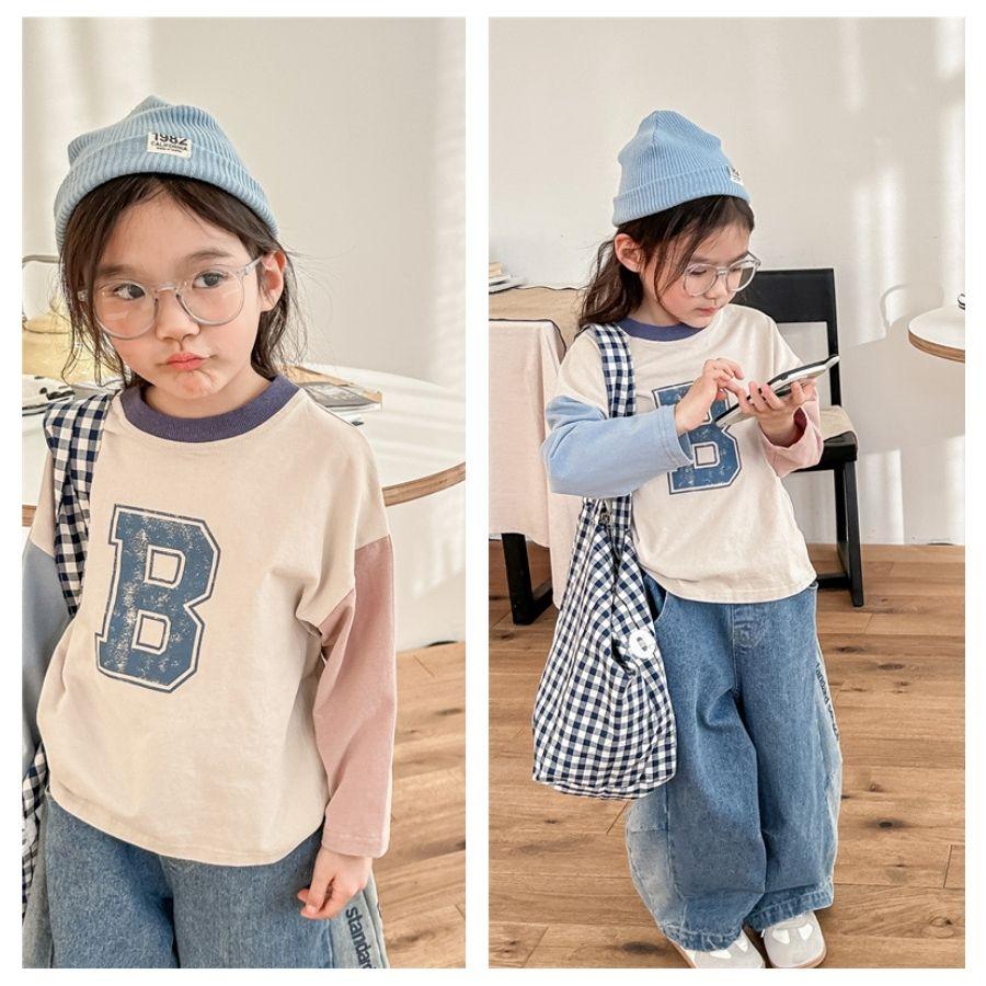 ビッグロゴ カラフル 長袖 Tシャツ キッズ 綿 男の子 女の子 韓国子供服 部屋着 可愛い 春夏秋冬 80cm 90cm 100cm 110cm 120cm 130cm |  | 04