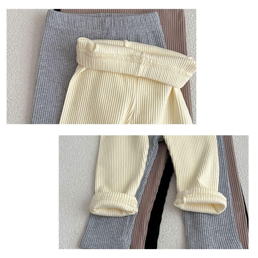 リブ素材 レギンス スパッツ 長ズボン 股上深い 無地 ボーダー柄 韓国子供服 ベビー キッズ 男の子 女の子 赤ちゃん 綿 肌着 保育園 オールシーズン |  | 05