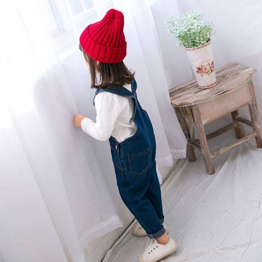 オーバーオール  サロペット 濃紺 胸ポケットつき  デニム生地 韓国子供服 おしゃれ キッズ ボーイズ ガールズ 80cm 90cm 100cm 110cm 120cm 130cm |  | 05