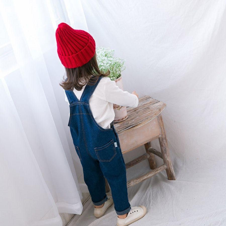 オーバーオール  サロペット 濃紺 胸ポケットつき  デニム生地 韓国子供服 おしゃれ キッズ ボーイズ ガールズ 80cm 90cm 100cm 110cm 120cm 130cm |  | 06