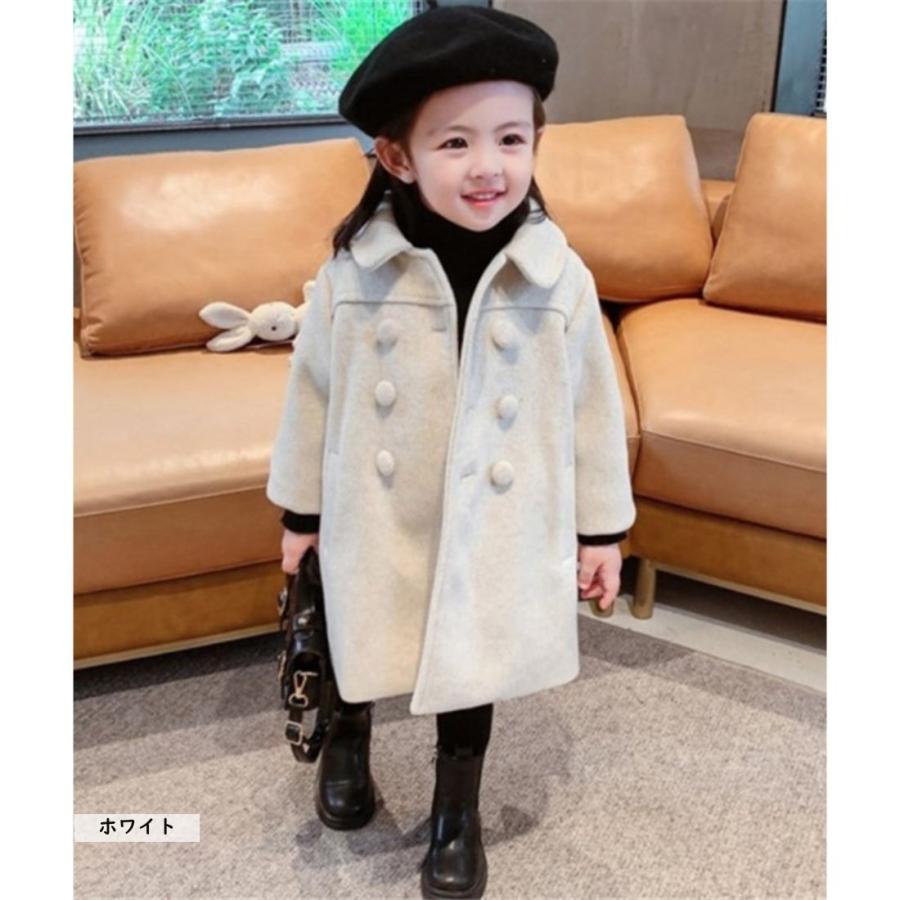 キッズ 女の子 ウールコート ミドル丈 キルティング ダブルブレスト アウター フォーマル お出かけ 冬服 秋冬 韓国 子供服 90cm 100cm 110cm 120cm 130cm 140cm |  | 03