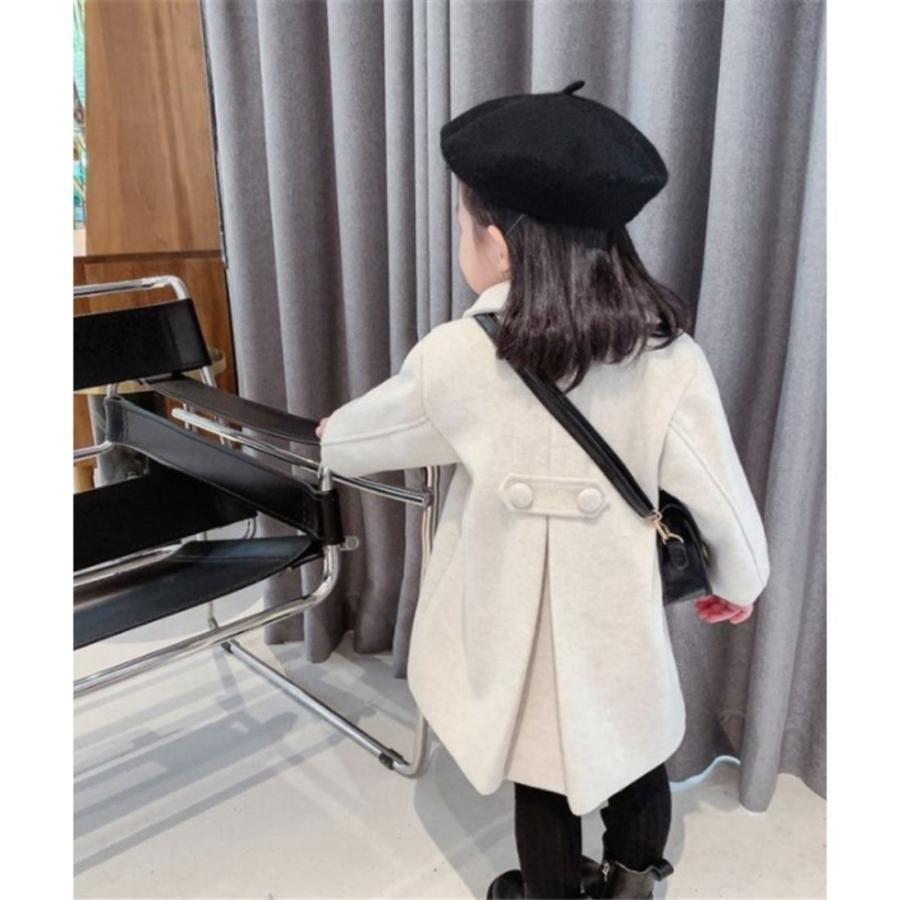 キッズ 女の子 ウールコート ミドル丈 キルティング ダブルブレスト アウター フォーマル お出かけ 冬服 秋冬 韓国 子供服 90cm 100cm 110cm 120cm 130cm 140cm |  | 04
