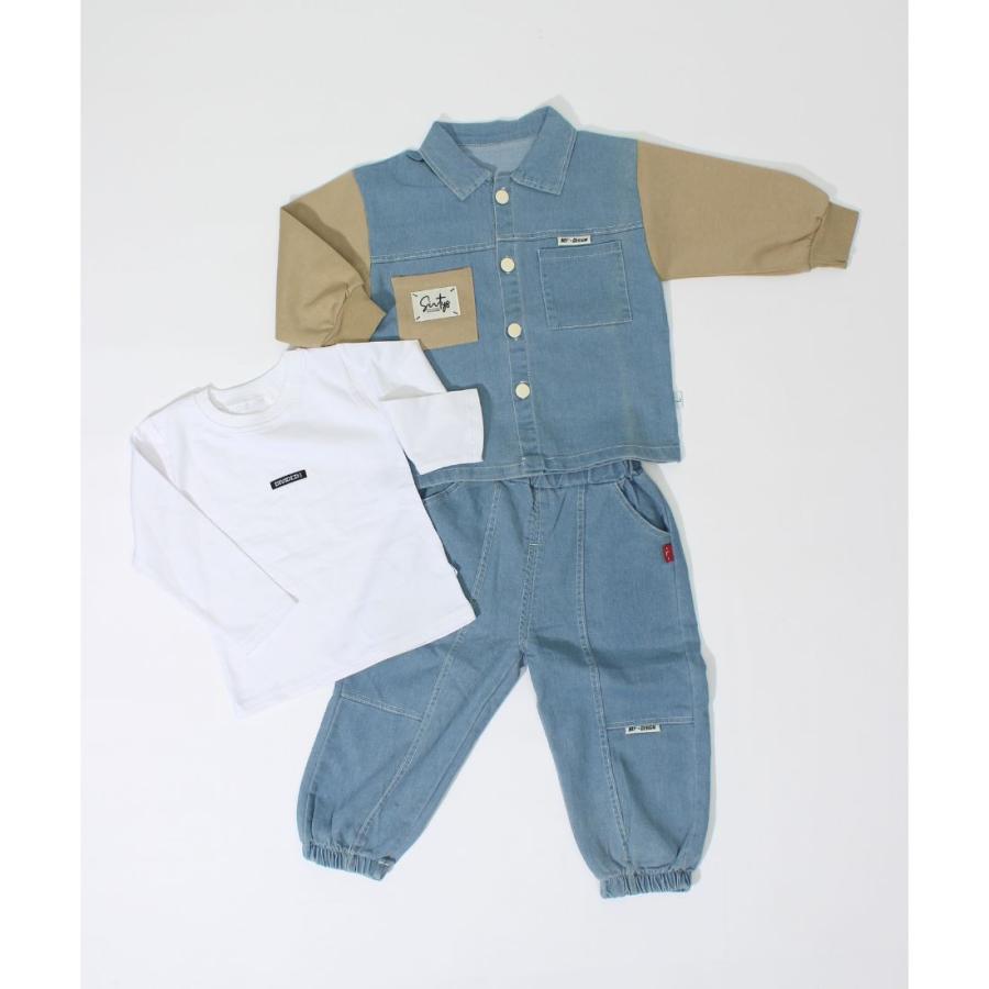 デニム 3点 セットアップ 襟付き 長袖シャツ ロンT デニムパンツ ジョガー 上下セット キッズ ベビー服 男の子 ボーイズ 春 秋 韓国子供服 |  | 13