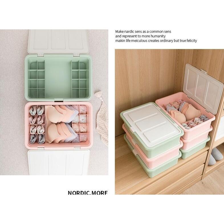 下着収納ケース ボックス 靴下 パンツ ブラジャー インナーランジェリー 蓋付き 仕切り 防湿 防カビ 多機能 単棚 小物整理ボックス 多機能 おしゃれ 人気 Cdyxwsn003 イーリス 通販 Yahoo ショッピング