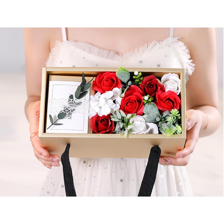 フラワーボックス ギフト ソープフラワー 母の日 バレンタインデー ホワイトデーバラ 薔薇 ローズ 石鹸花 枯れない花 アレンジメント 花束 ギフト お見舞い Cdxzh0011 イーリス 通販 Yahoo ショッピング