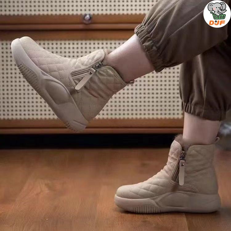 スノーシューズ ブーツ レディース 防滑 防水 防寒 スノーブーツ ショート スニーカー 雪靴 アウトドア 通勤用 冬用 サイドファスナー サイドジッパーブーツ |  | 02