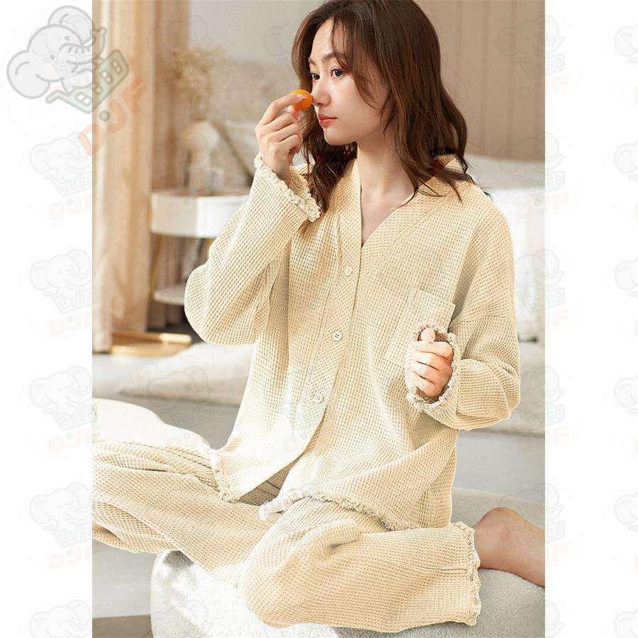 パジャマ レディース 綿 春 夏 肌触り ルームウエア 部屋着 前開きパジャマ 前開き 長袖 秋冬 ナイトウエア Vネック コンフォート 肌触り 長袖パジャマ 入院 |  | 07