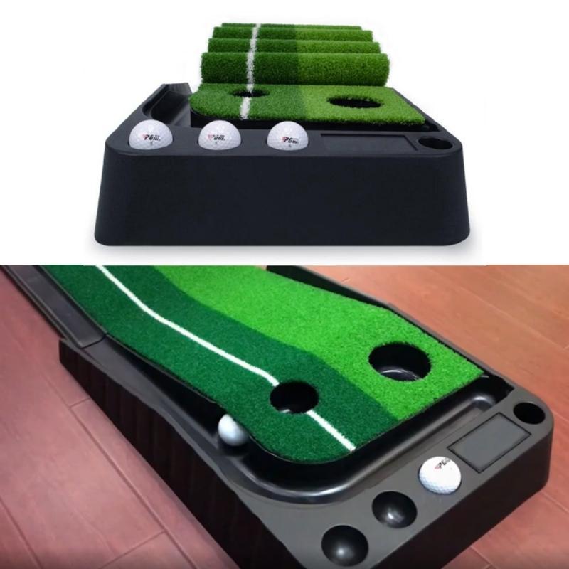 パター練習器具 ゴルフ パッティングマット パターマット ゴルフ練習 パター練習 自動返球機能 高品質人工芝 パター技術向上 折り畳み コンパクト収納 ミラー付 |  | 03