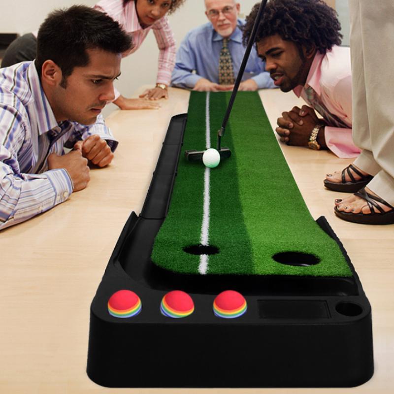 パター練習器具 ゴルフ パッティングマット パターマット ゴルフ練習 パター練習 自動返球機能 高品質人工芝 パター技術向上 折り畳み コンパクト収納 ミラー付 |  | 05