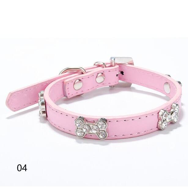 犬用首輪 リード 単品 ペット用品 レザー調 フェイクレザー 散歩紐 骨型 ボーン ベルト 調節可能 犬用品 ペットグッズ シンプル 可愛い かわいい |  | 04