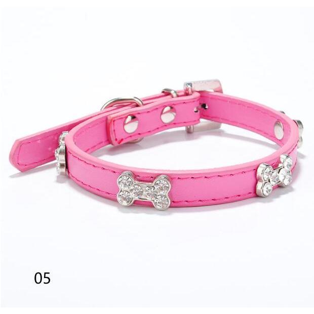 犬用首輪 リード 単品 ペット用品 レザー調 フェイクレザー 散歩紐 骨型 ボーン ベルト 調節可能 犬用品 ペットグッズ シンプル 可愛い かわいい |  | 05