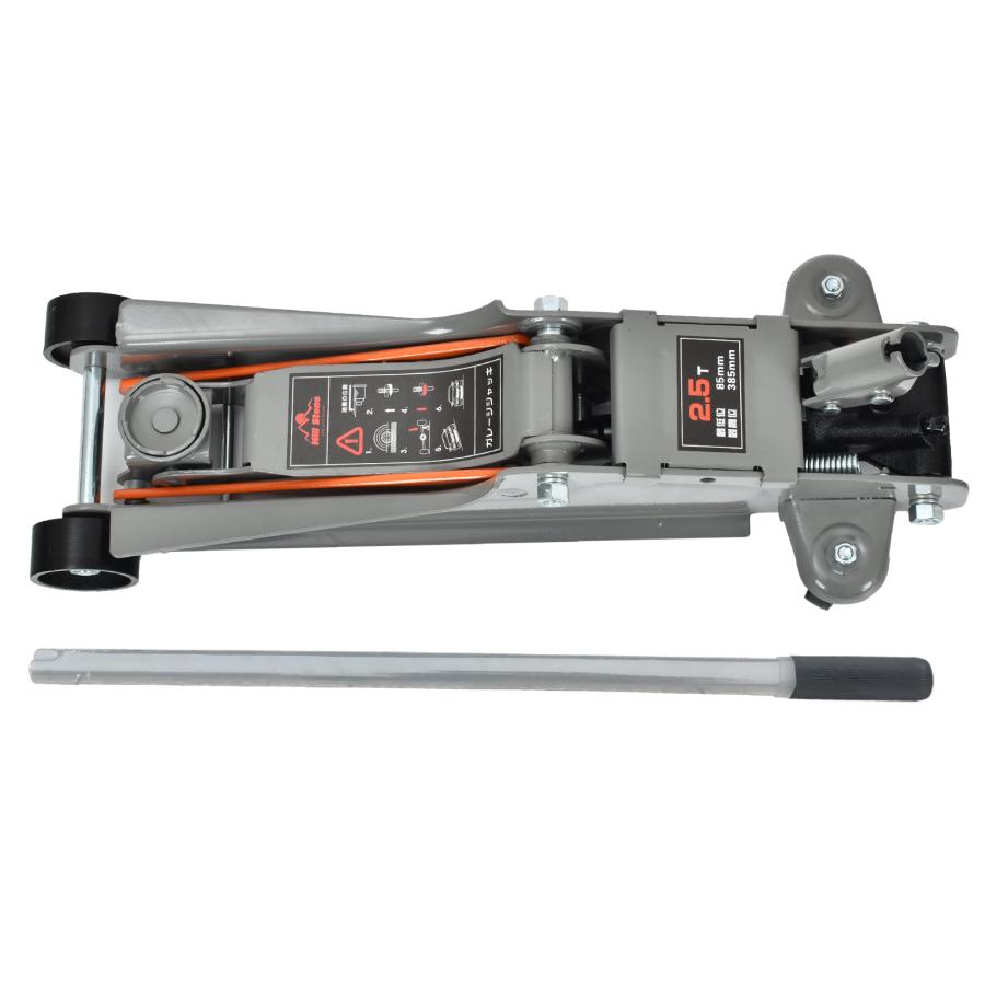 油圧 ジャッキアップ タイヤ交換 ガレージジャッキ フロアジャッキ 2.5t 油圧 低床 ポンプ式 最低位85mm 車用品 メンテナンス DIY ローダウン e122 |  | 01