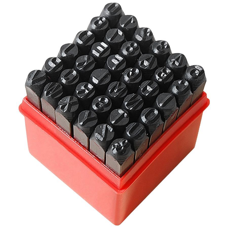 レザークラフト 刻印 道具 セット 打刻印 1.5mm 6mm 8mm 10mm 革打具 アルファベット 英字 数字 刻印セット 英印 36本セット 打刻印 英字 |  | 04