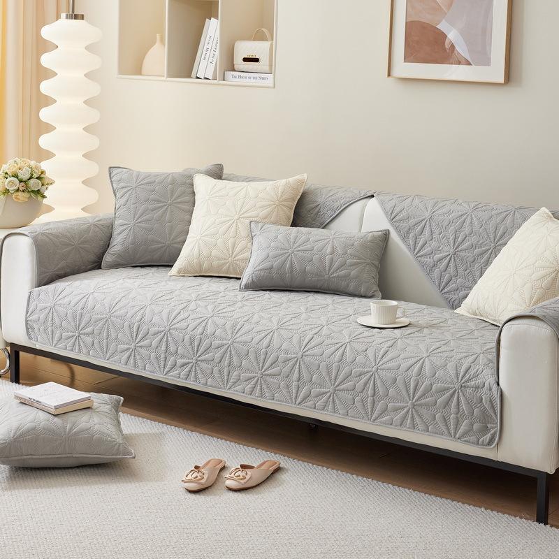 ソファーカバー 3人掛け 北欧 マルチカバー ソファーシーツ ソファ シート キルティング 柔らかい リーフ柄 チェア用カバー 無地 シンプル |  | 01