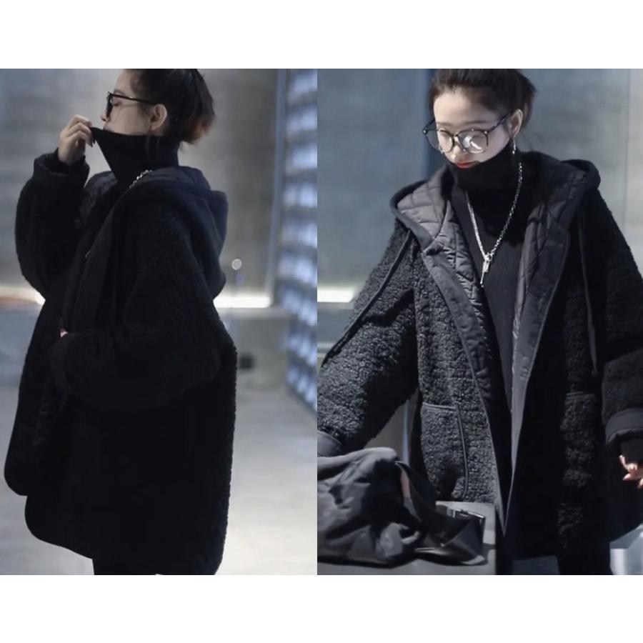 コート フード レディース 秋冬 アウター ロングコート ツイード 大きいサイズ ブルゾン 羽織 防寒 厚手 暖かい ゆったり 体型カーバー 冬コート ポケット付き |  | 07