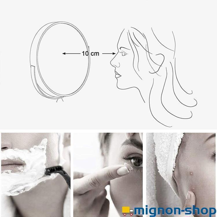 卓上ミラー 裏面 メイク用 6インチ 7インチ 8インチ 卓上 両面 10倍拡大鏡 3倍 スタンドミラー ショップ 両面鏡 高さ 卓上鏡 メイクアップ |  | 03