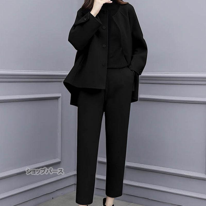 卒業式 服 母 セットアップ レディース 2点セット パンツスーツ フォーマル ゆったり 体型カバー 二次会 セレモニー 大きいサイズ 着痩せ 通勤 30代40代50代 |  | 02