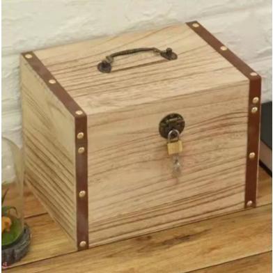 お札 貯金箱 木製 鍵付き お札が折らずに入る 収納ボックス 小銭 コイン かぎ 一万円札 千円札 貯金箱 紙幣 アンティーク調 インテリア 持ち手付 |  | 13