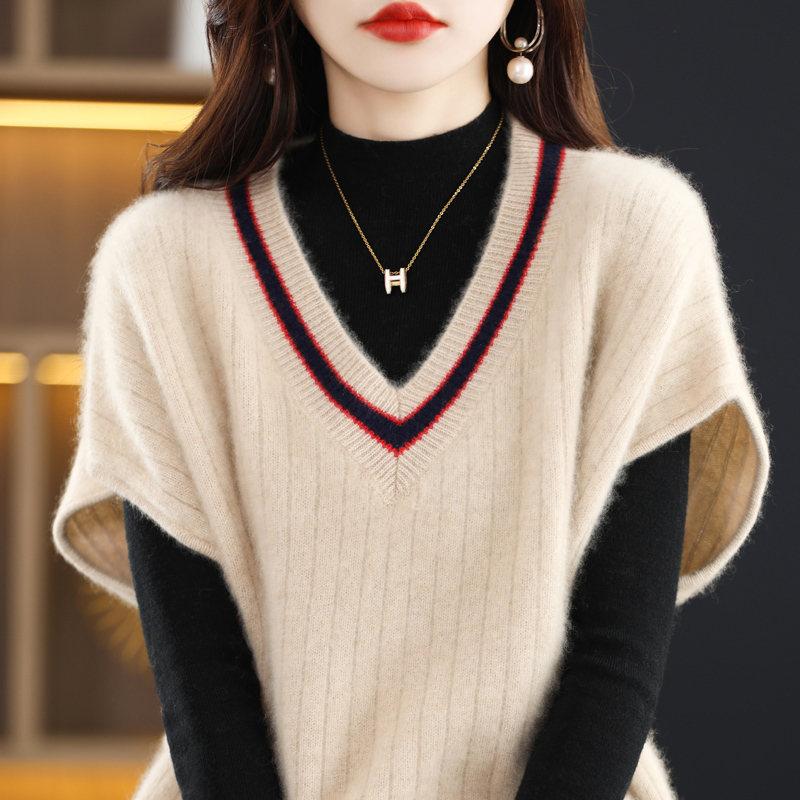 ニットベスト レディース チョッキ トップス Vネック 柔らか ゆったり プルオーバー ベスト 一部即納 ジレー セーター 無地 秋コーデ カジュアル 重ね着母の日 |  | 02