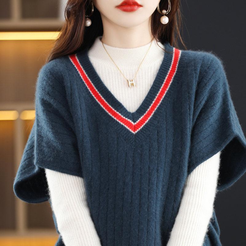 ニットベスト レディース チョッキ トップス Vネック 柔らか ゆったり プルオーバー ベスト 一部即納 ジレー セーター 無地 秋コーデ カジュアル 重ね着母の日 |  | 03