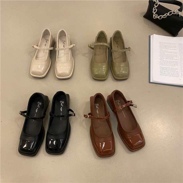 パンプス リゲッタ 春 靴 ストラップ レディース 歩きやすいウェッジヒール ヒール パンプス 美脚 スクエア ぺたんこ シューズ コンフォ |  | 01