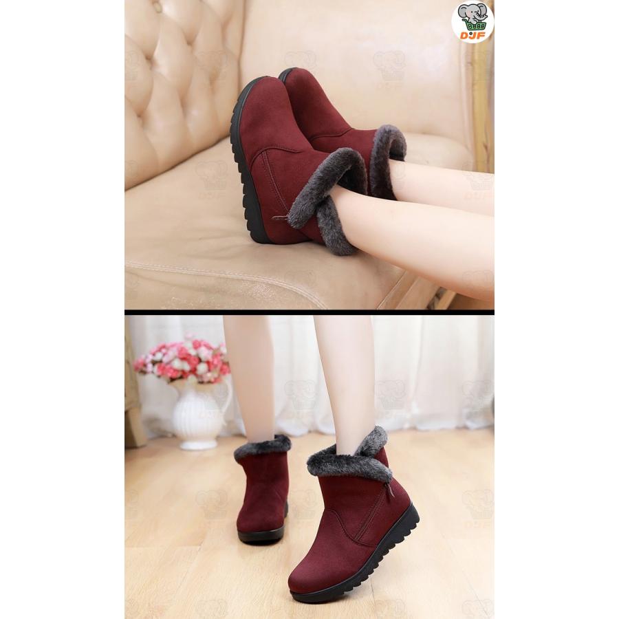 スノーブーツ ショート ミニ ショートブーツ レディース ボア スエード 黒 中高年の綿靴 裏起毛 防水 防滑 撥水 防寒 雪 靴 滑らない スノーシューズ きやすい |  | 18