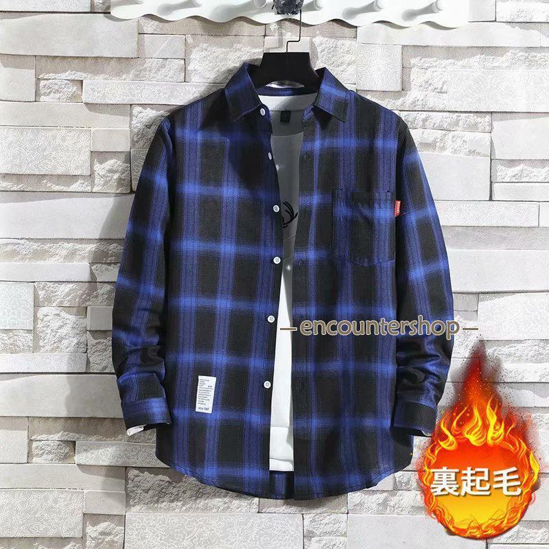 シャツ 裏起毛 防寒 メンズ 長袖 チェック柄 ワイシャツ 秋冬 冬服 ビジネスシャツ 開襟 暖かい 厚手 トップス カジュアルシャツ 通勤通学 |  | 03
