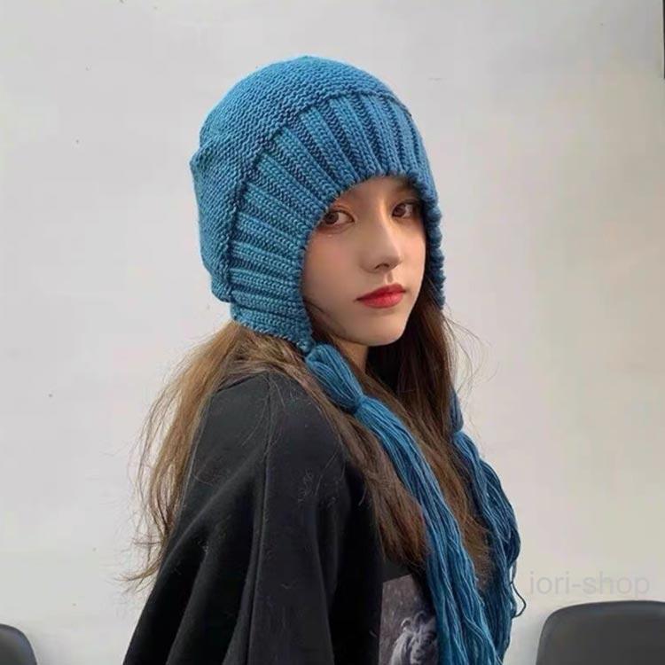 あったかフード帽 レディース ニット帽 フード バブーシュカ 帽子 耳あて付き 秋冬 ニット ニット帽 耳あて 防寒 お洒 |  | 03