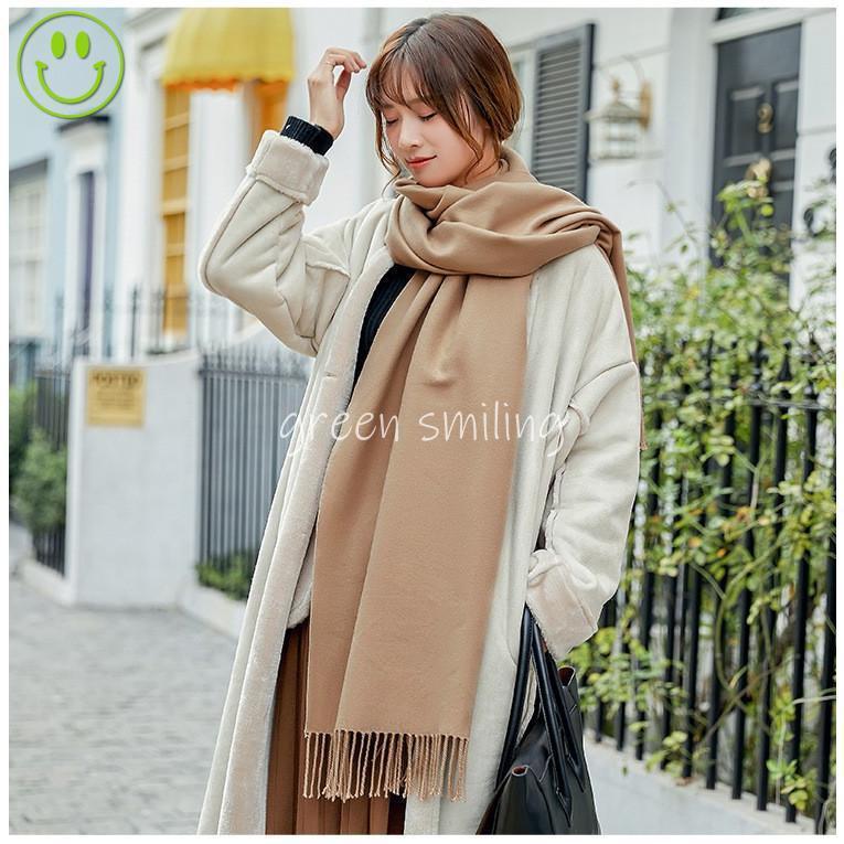 ストール ショール 大判 秋冬 冬 厚手 防寒 リバーシブル 無地 レディース 結婚式 お呼ばれ マフラー 20代30代40代50代 |  | 13