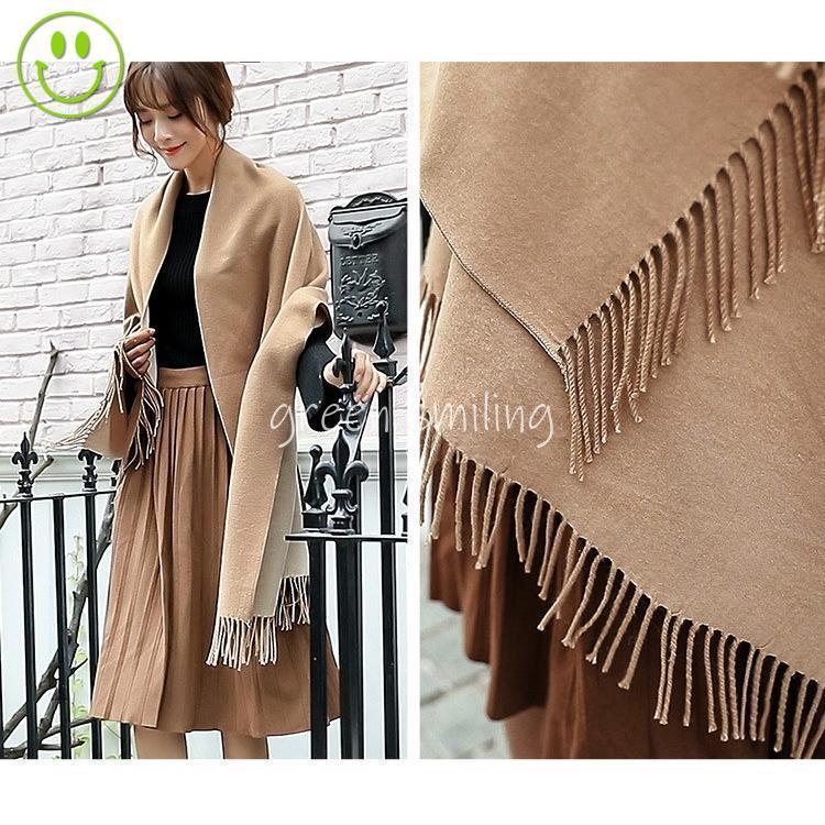 ストール ショール 大判 秋冬 冬 厚手 防寒 リバーシブル 無地 レディース 結婚式 お呼ばれ マフラー 20代30代40代50代 |  | 14