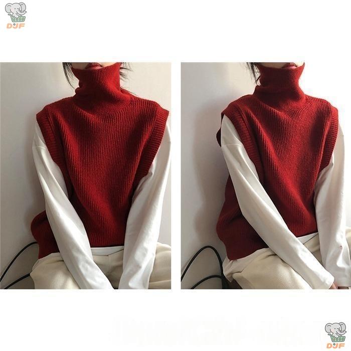 【人気商品】ニット レディース ニット ハイネック 無地 プルオーバー 秋 冬 セーター ニットセーター ノースリーブ 袖なし ス タートルネック |  | 10