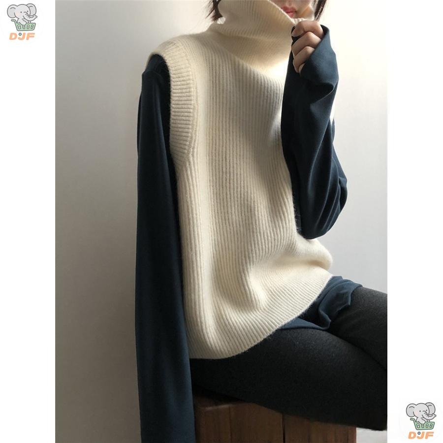 【人気商品】ニット レディース ニット ハイネック 無地 プルオーバー 秋 冬 セーター ニットセーター ノースリーブ 袖なし ス タートルネック |  | 14