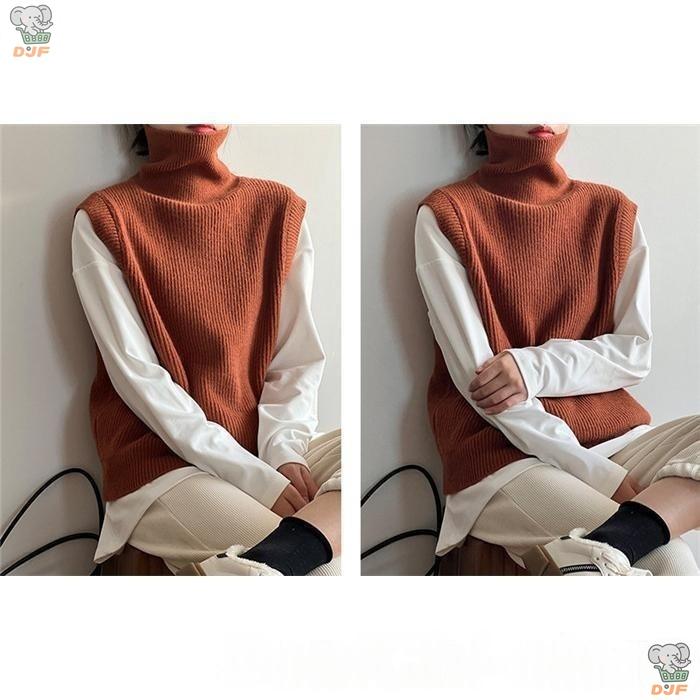 【人気商品】ニット レディース ニット ハイネック 無地 プルオーバー 秋 冬 セーター ニットセーター ノースリーブ 袖なし ス タートルネック |  | 16