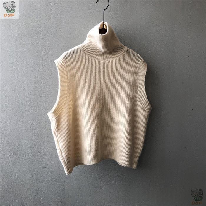 【人気商品】ニット レディース ニット ハイネック 無地 プルオーバー 秋 冬 セーター ニットセーター ノースリーブ 袖なし ス タートルネック |  | 03