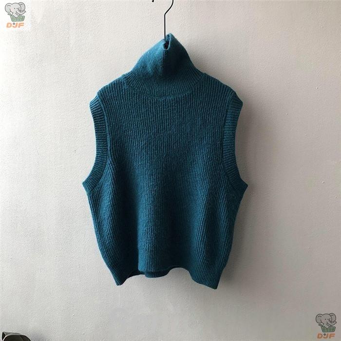 【人気商品】ニット レディース ニット ハイネック 無地 プルオーバー 秋 冬 セーター ニットセーター ノースリーブ 袖なし ス タートルネック |  | 05